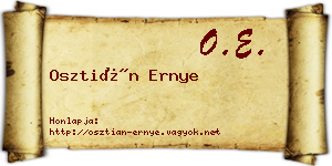 Osztián Ernye névjegykártya